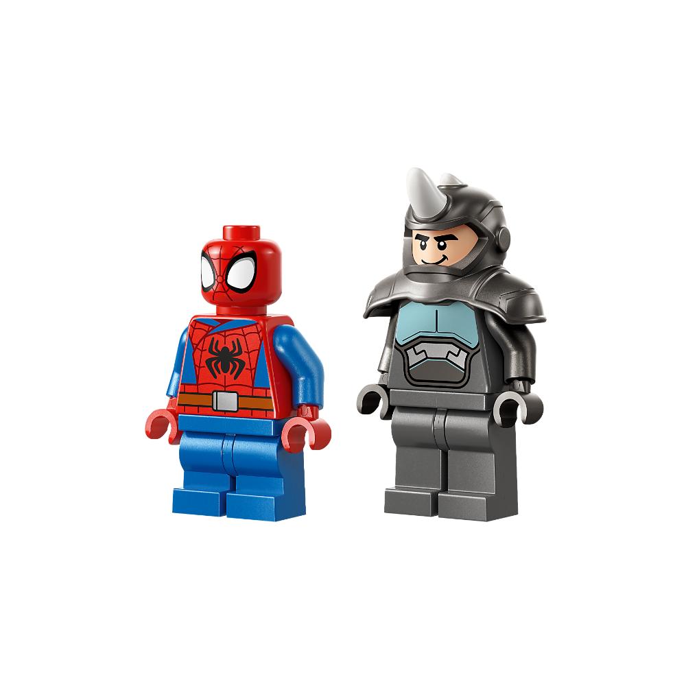 SPIDEY EN SU MOTO VS. RHINO