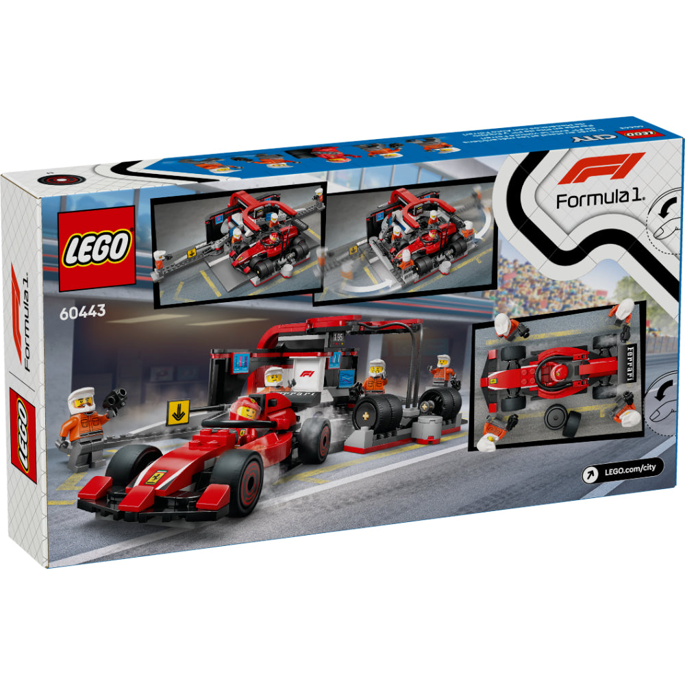 LEGO® City: Parada En Boxes De F1® Y Equipo De Mecánicos Con Coche Ferrari (60443)_003
