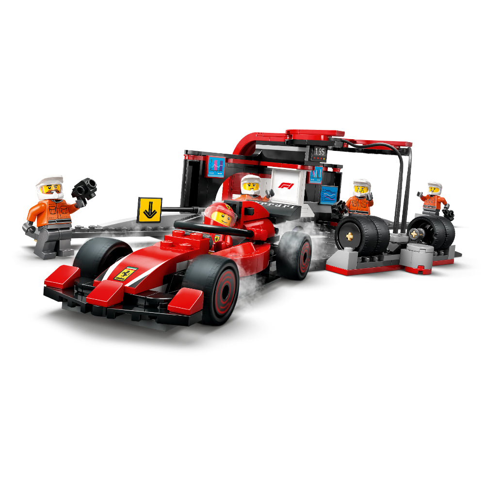 LEGO® City: Parada En Boxes De F1® Y Equipo De Mecánicos Con Coche Ferrari (60443)_006