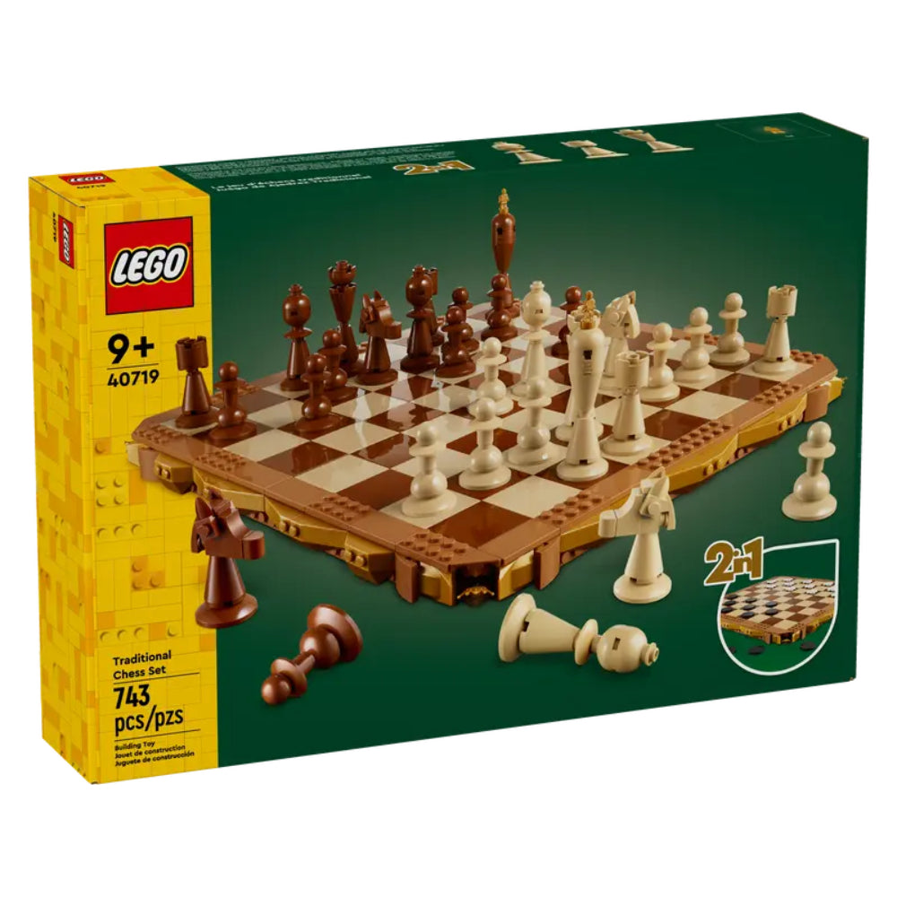 Juego de Ajedrez Clásico LEGO con tablero construible y piezas decorativas