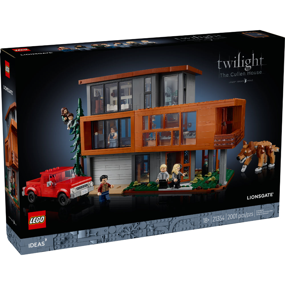 Casa de los Cullen LEGO Ideas con minifiguras de Bella, Edward, Jacob y personajes de Crepúsculo