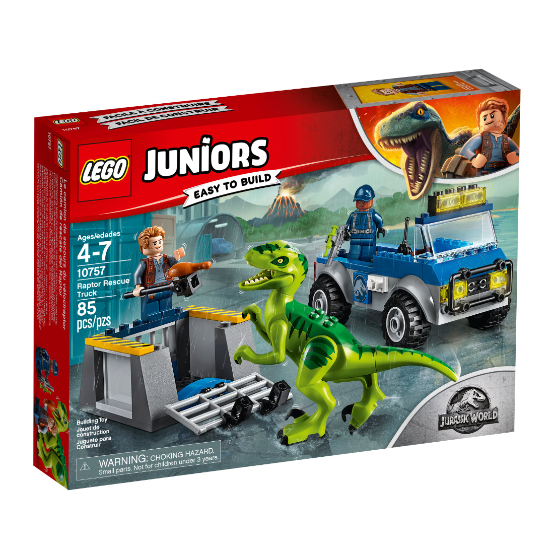 LEGO® Juniors Jurassic World Camión Rescate del Raptor (10757)
