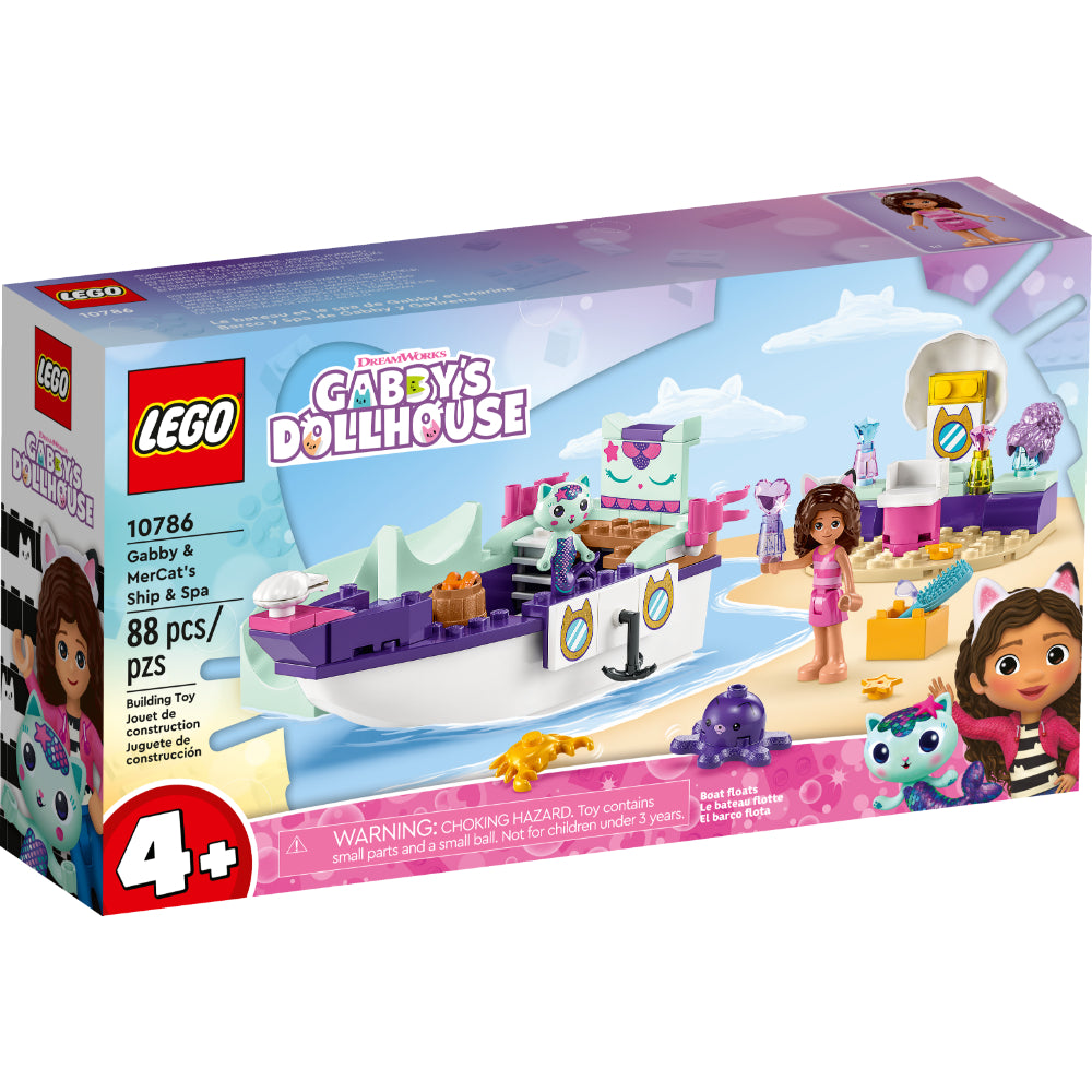 LEGO® Gabby's Dollhouse Barco y Spa de Gabby y Siregata (10786)