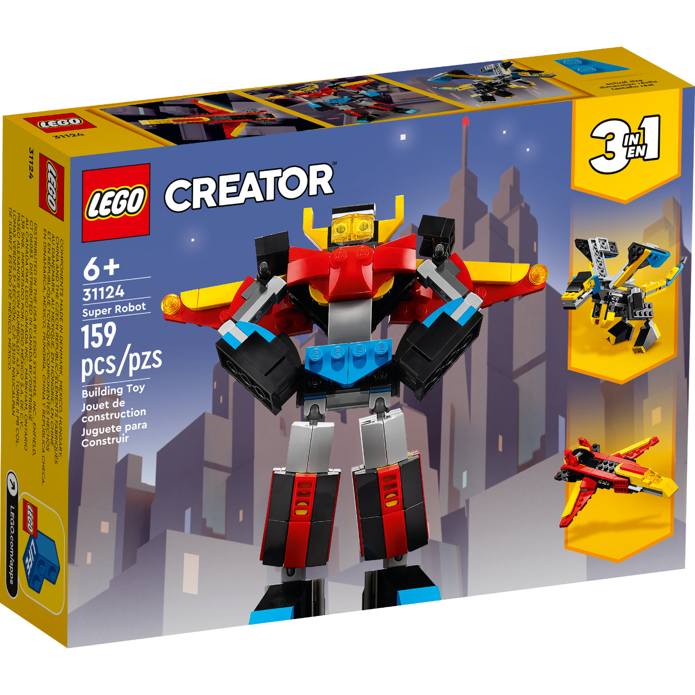 LEGO® Sets 3 en 1 Creator : Robot Invencible (31124)