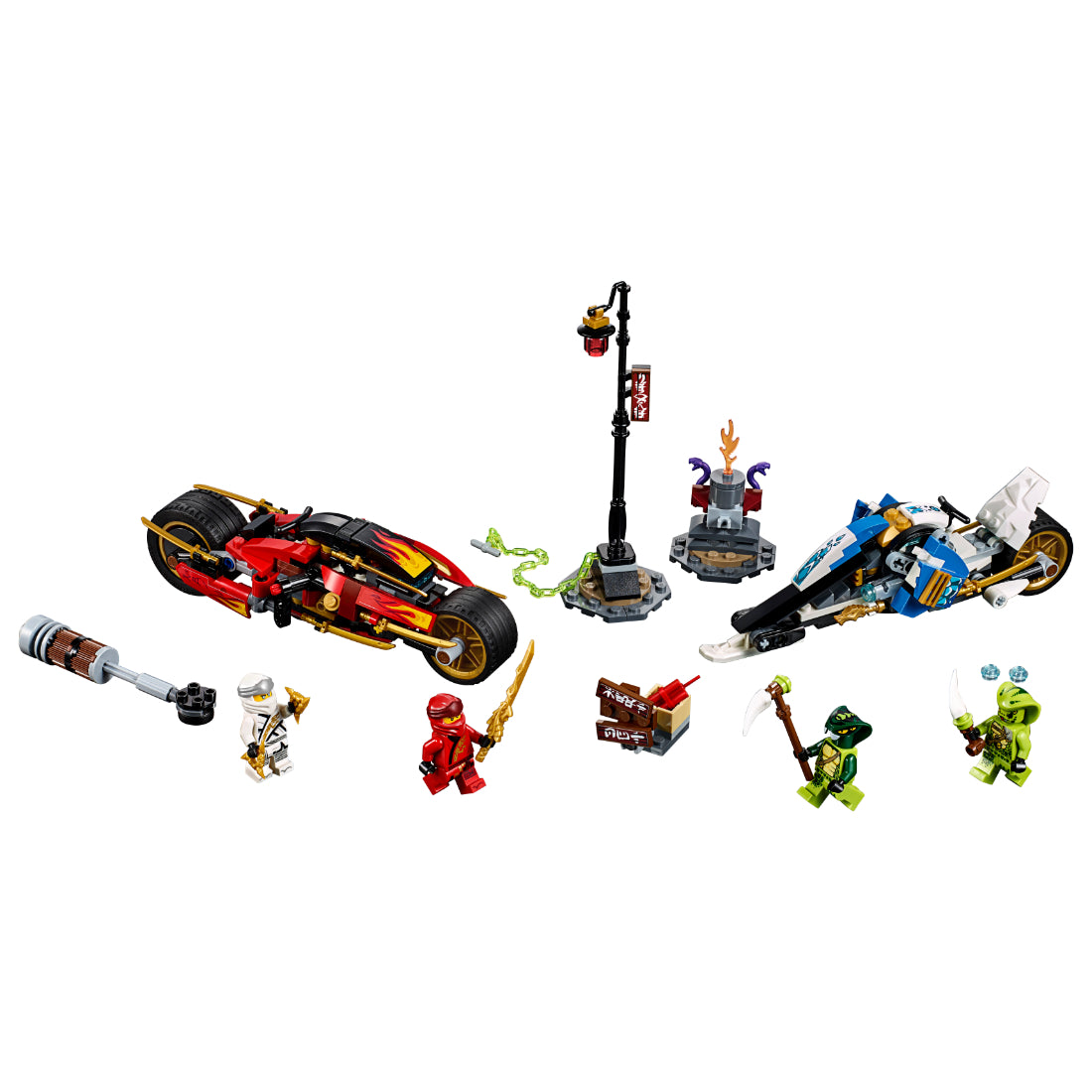 LEGO® NINJAGO Legacy Moto Acuchiadora de Kai y Moto de Nieve de Zane (70667)