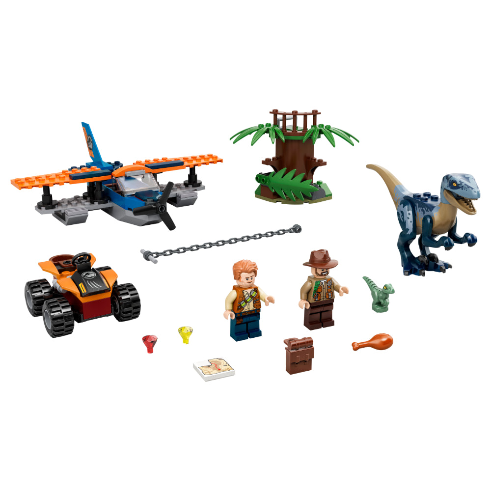 LEGO® Jurassic World Velocirraptor Misión de Rescate en Biplano (75942)