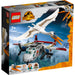 Set LEGO Jurassic World Quetzalcoatlus Plane Ambush con avión, figura de Quetzalcoatlus y minifiguras de Owen Grady, Claire Dearing y Kayla Watts.
